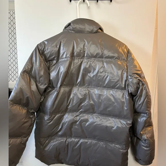 Polo Ralph Lauren Puffer Down Jacket Silver Gray Metallic Winter Women’s Size XL - Picture 5 of 11